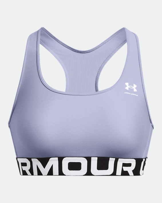 Reggiseno sportivo HeatGear® Armour Mid Branded da donna, Purple, pdpMainDesktop image number 7